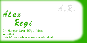 alex regi business card